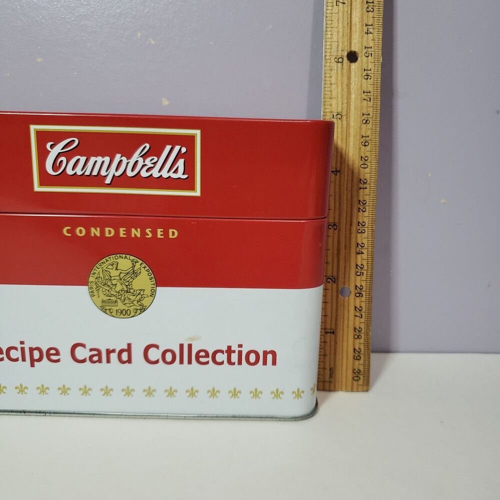 Campbell Condensed Soup Metal Tin Recipe Container /w Recipes 2011 - Picture 10 of 12